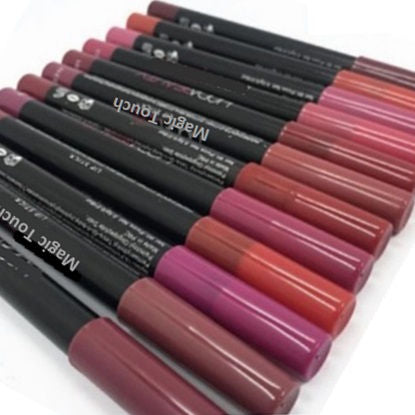 Matte Lipstick & Lip Liner Pencil Set – 12 Multicolor lipstick pencils