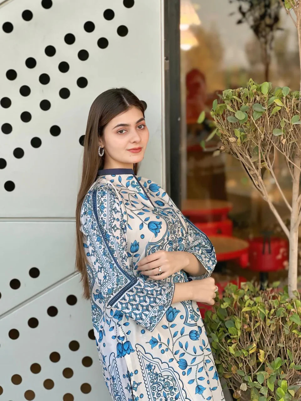 Blue Ocean 2pc Digital Print Dress