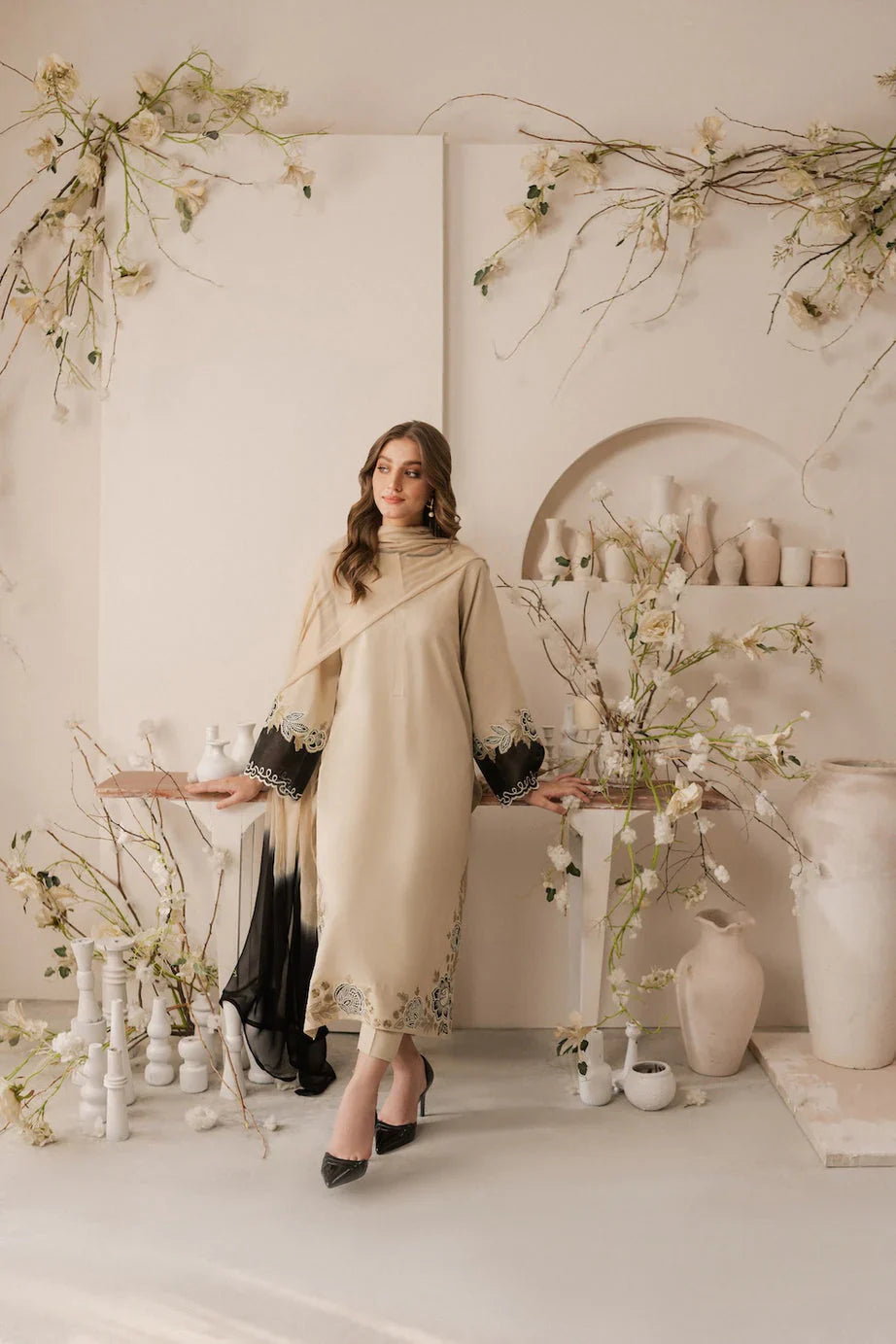 Safoora 3pc Embroided Dress