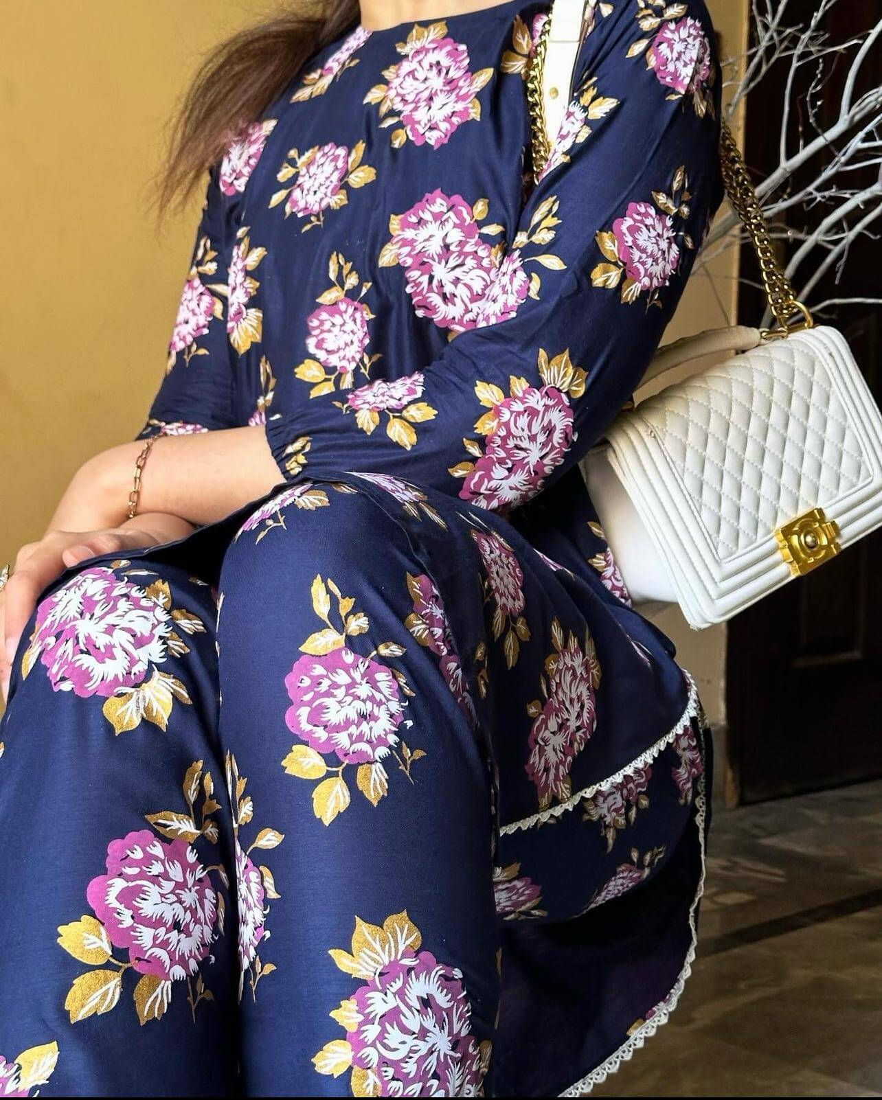 Flower Printed - 2 Piece Stitched