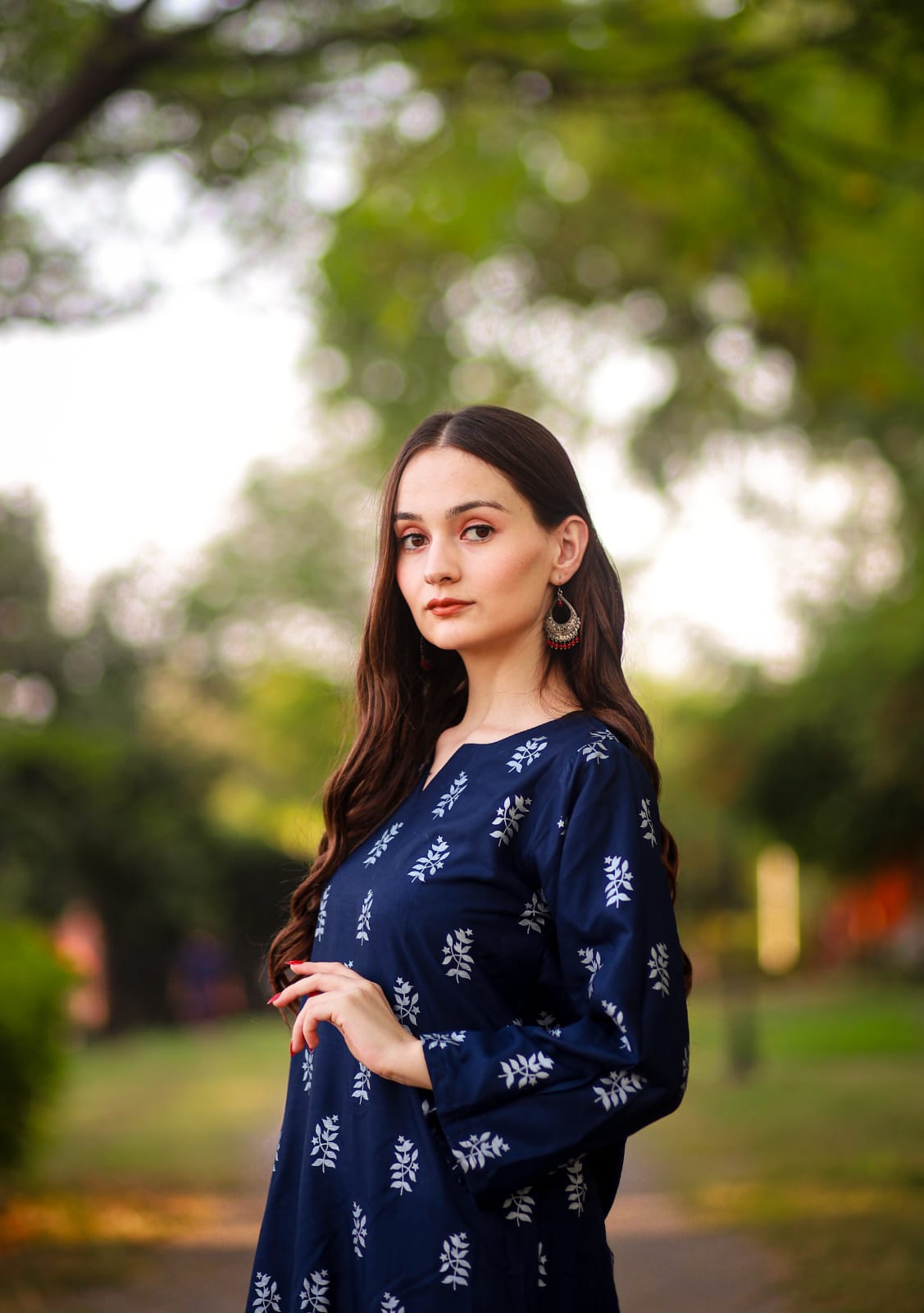 Saleeha Block Print Blue 2pc Dress