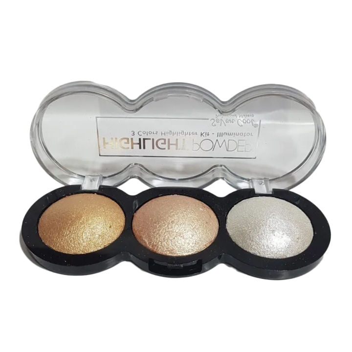3 in 1 Highlighter Kit for Face, Professional Makeup, Best Highlighter Palette in Pakistan