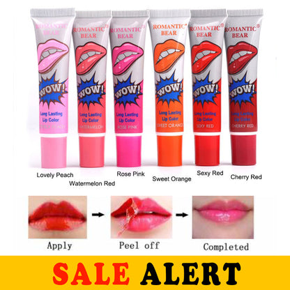 Long Lasting & Waterproof Peel Off Wow Lipstick – Pack of 6