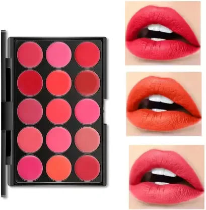 15 Color Matte Lipstick Palette, lipstcks, lip liners, lip linar