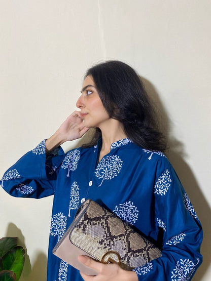 Tree Printed 2pc Dress