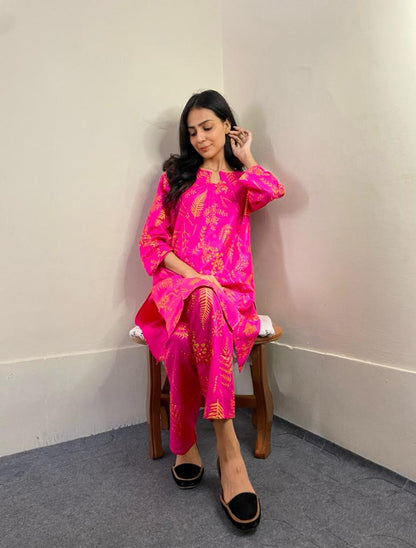 Petal Print 2pc Dress