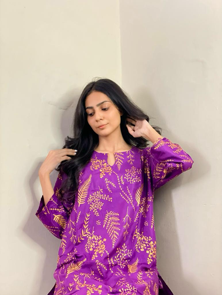 Petal Print 2pc Dress