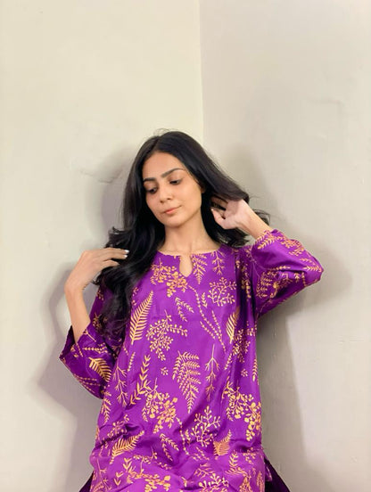 Petal Print 2pc Dress