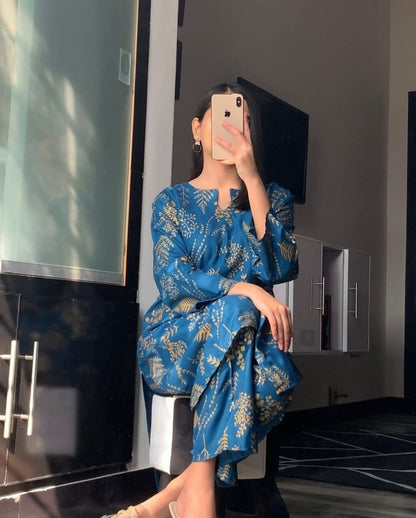 Petal Print 2pc Dress