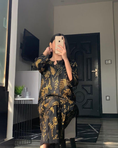 Petal Print 2pc Dress