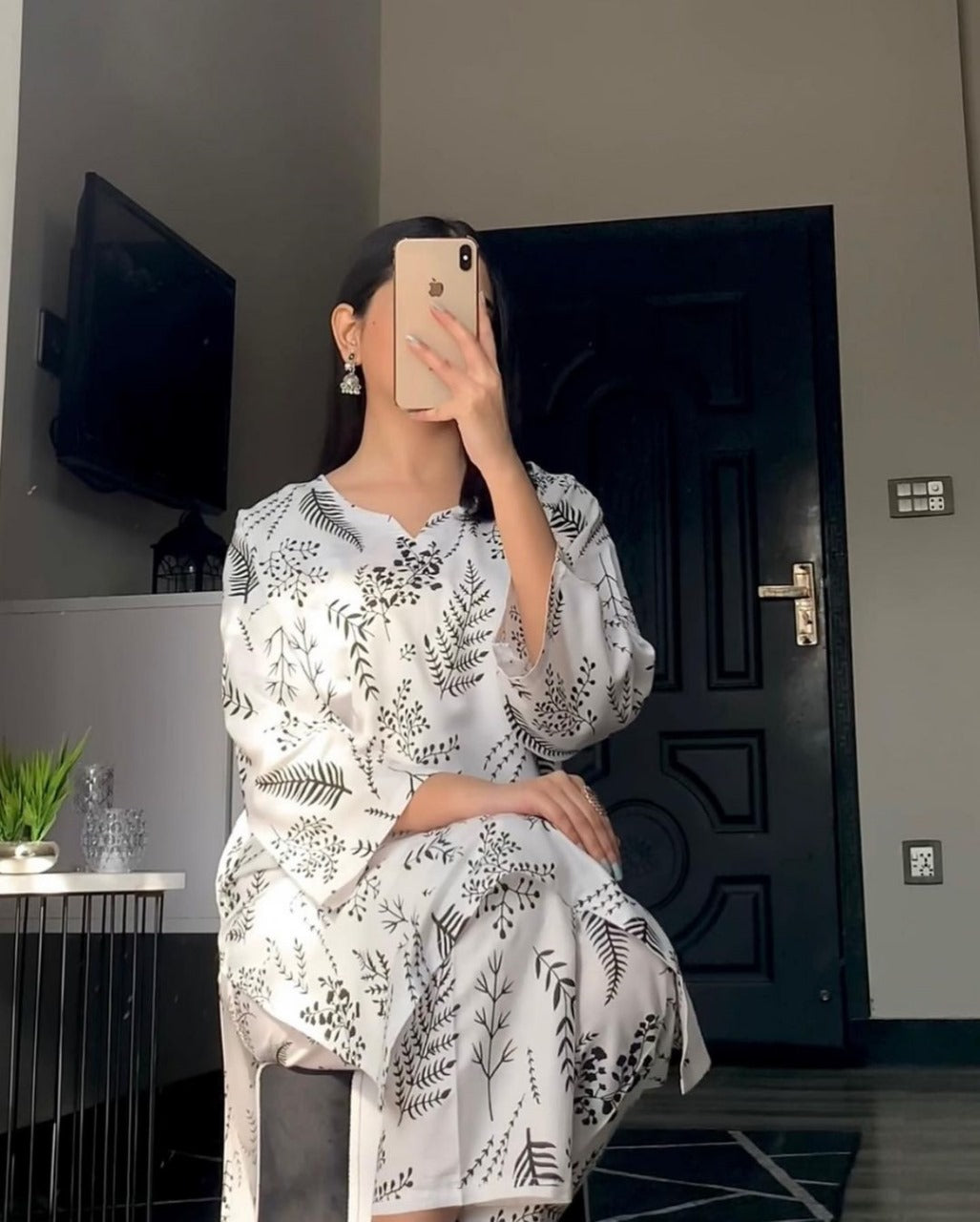 Petal Print 2pc Dress