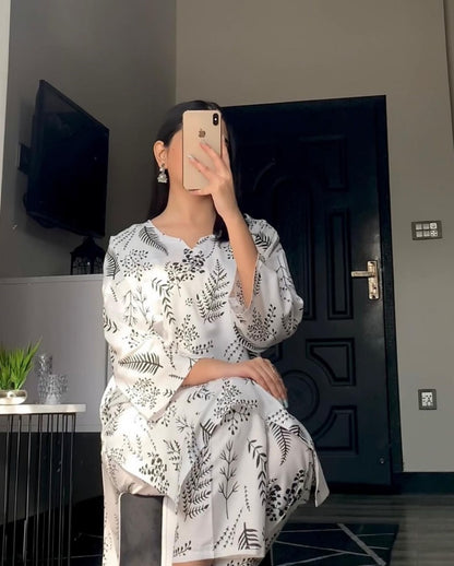 Petal Print 2pc Dress