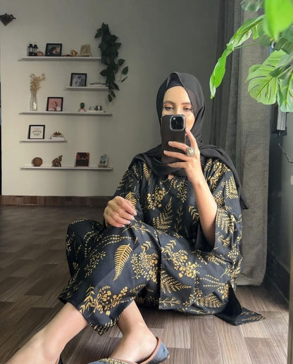 Petal Print 2pc Dress