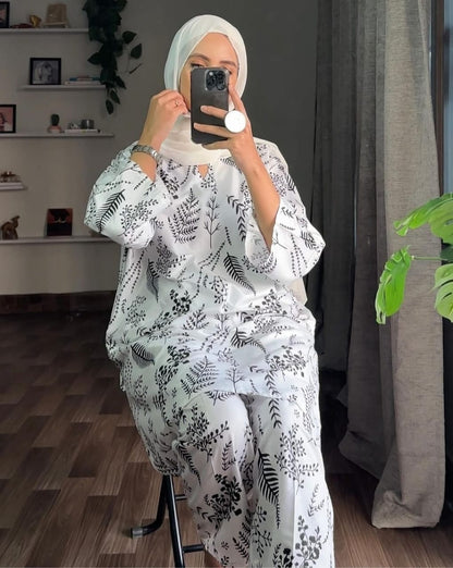 Petal Print 2pc Dress