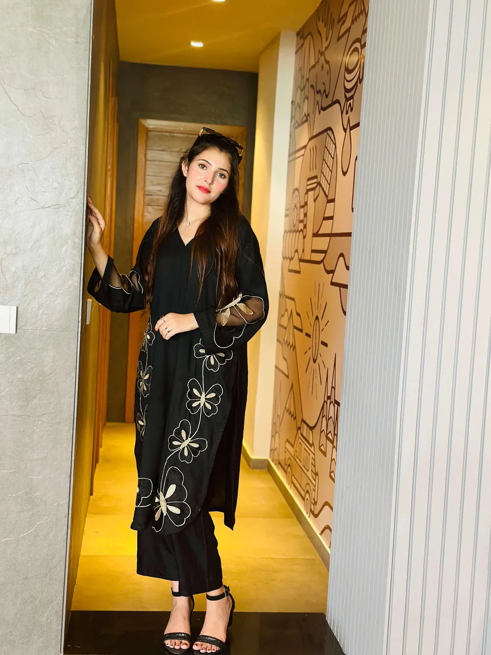 Butterfly Stylish 2pc Dress