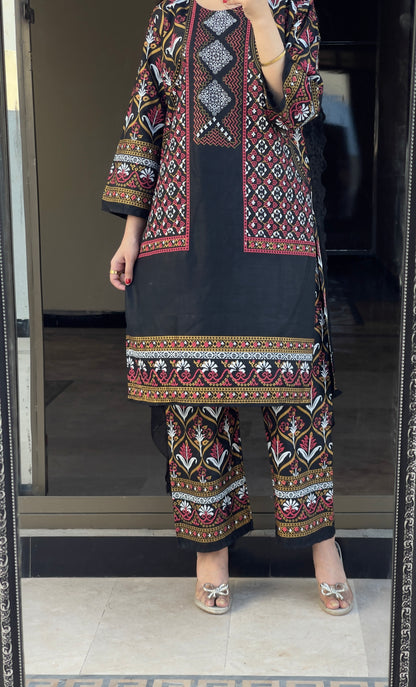 Jacket print 2pc Dress