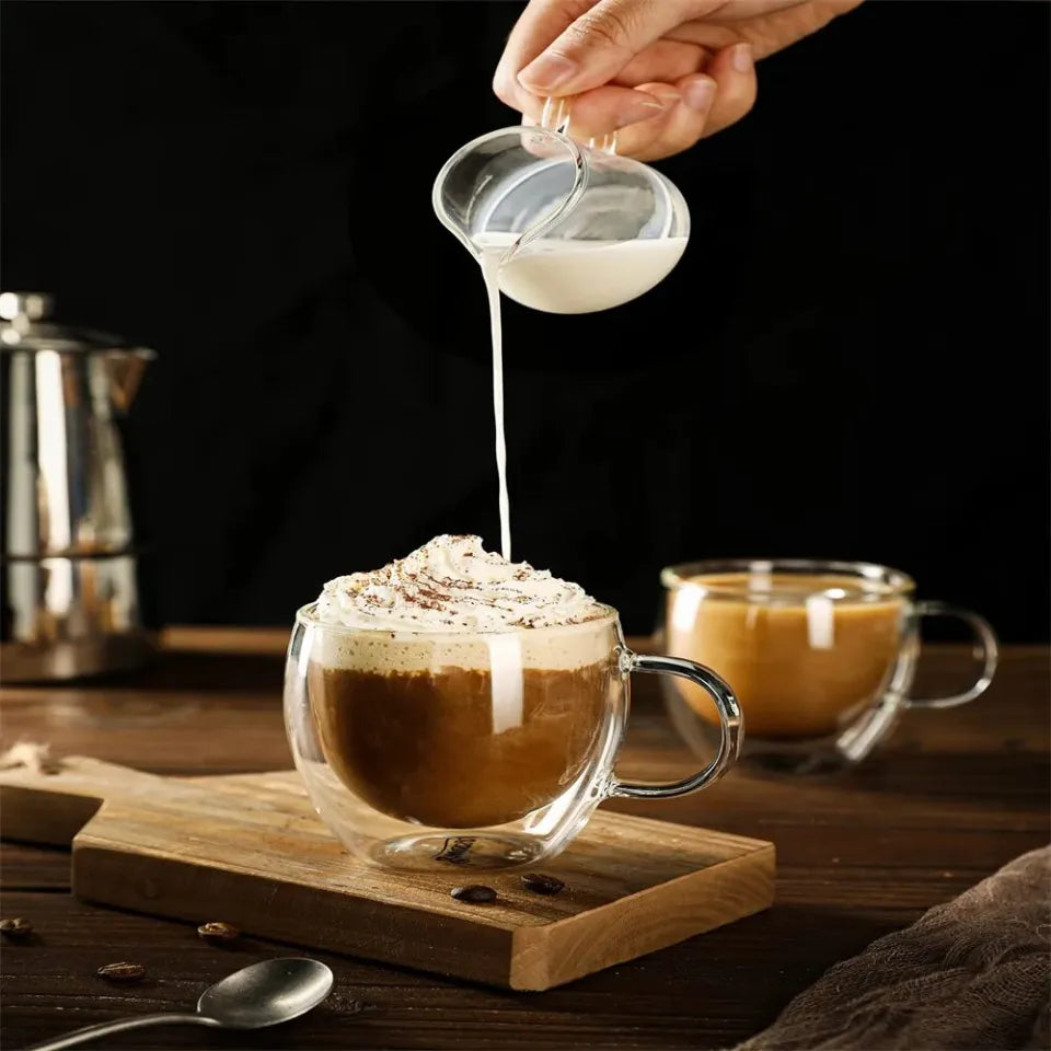 Double-Layered Glass Mug, Tea & Coffee Cup, 350ml