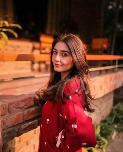 Petal Embroidery - 2 Piece Stitched