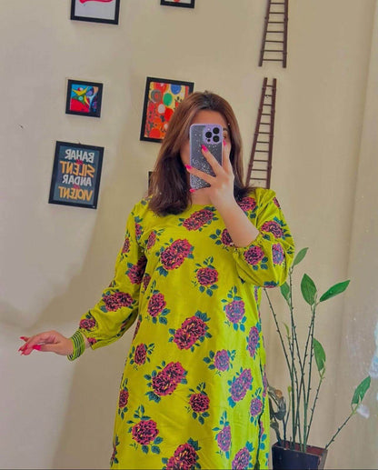 Flower Printed - 2 Piece Stitched