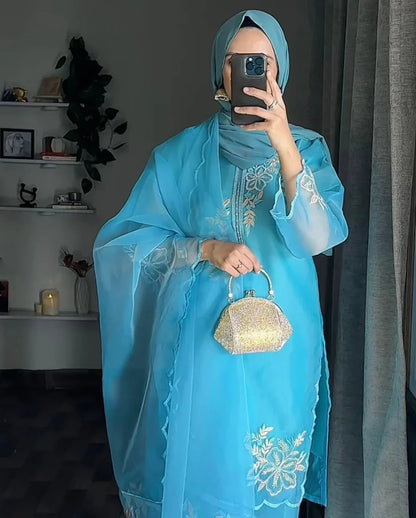 Blueberry Organza 3pc Dress