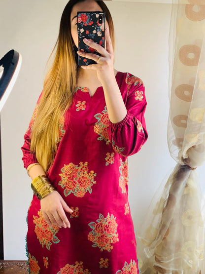 Printed Gulab - 2 Piece Stitched