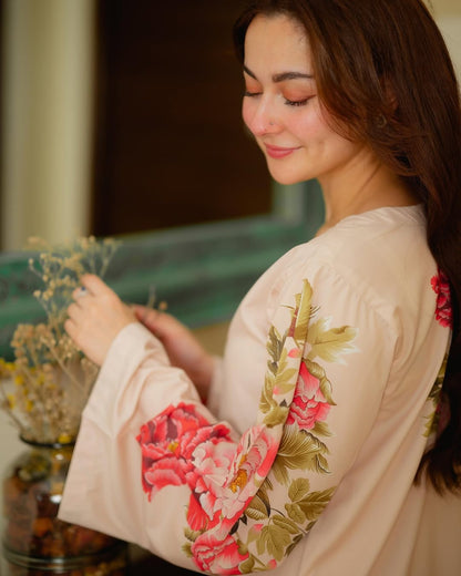 Hania Gulab Printed - 2 Piece Stitched