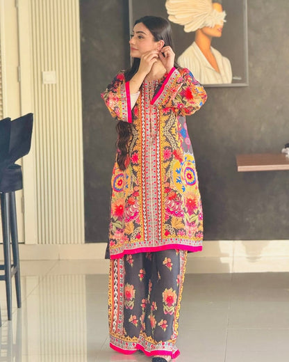 Fariha Printed - 2 Piece Stitched