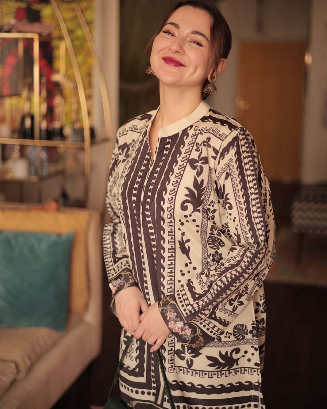 Hania Black Digital 2pc Dress