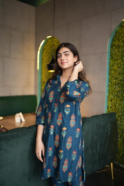 Flower Print Zinc 2pc Dress