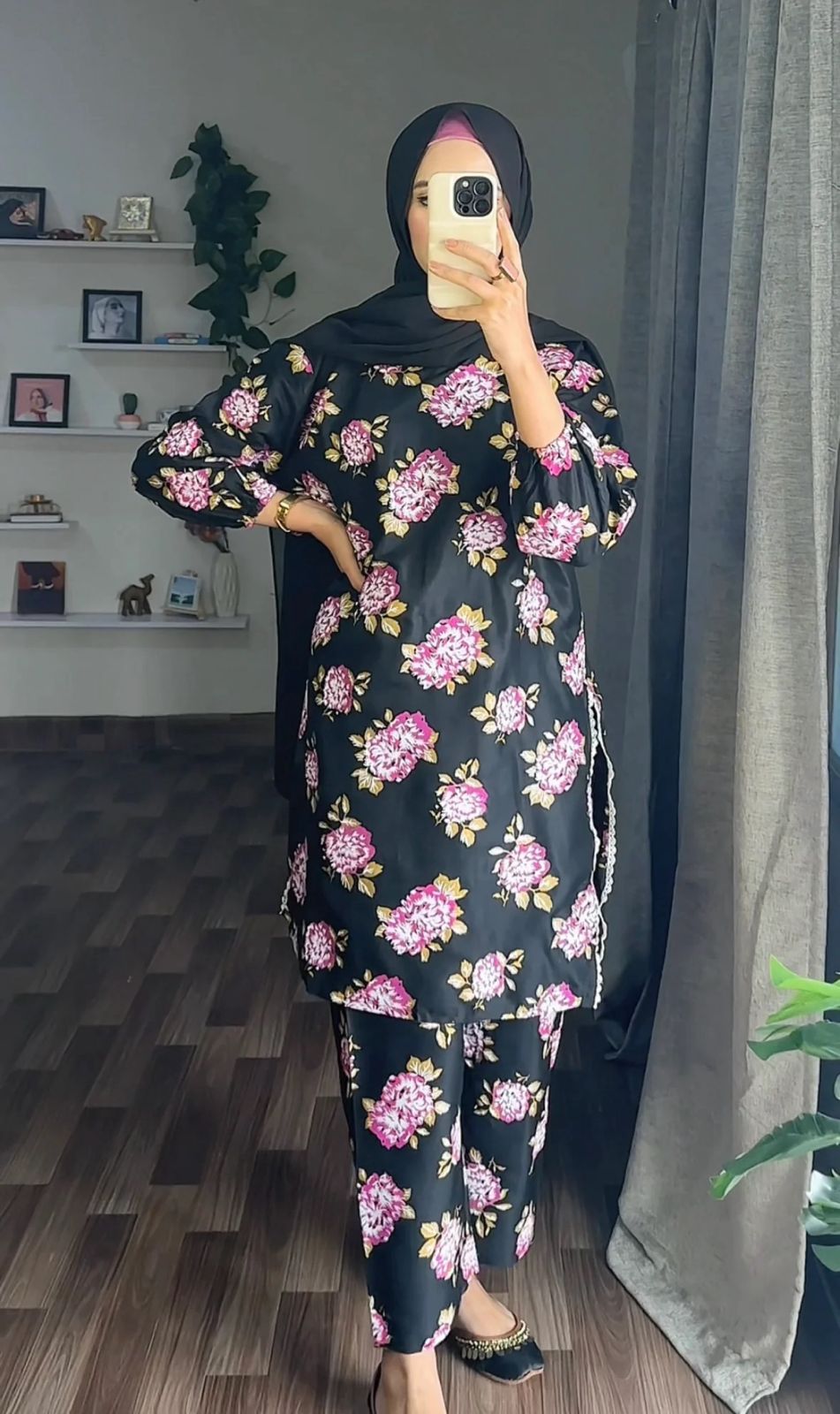 Gulab Printed Black 2pc