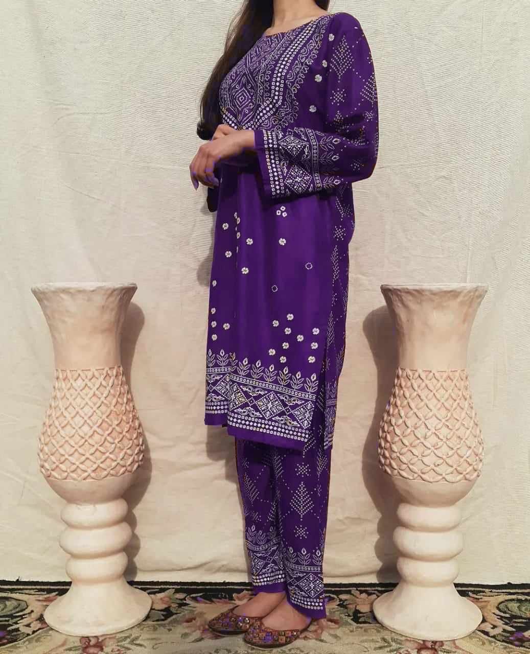 New Chunri-Purple 2pc Dress