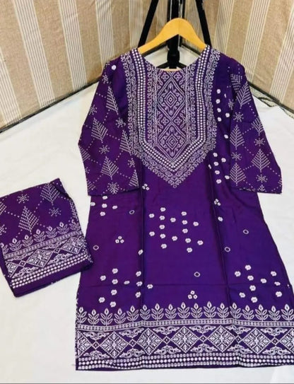 New Chunri-Purple 2pc Dress