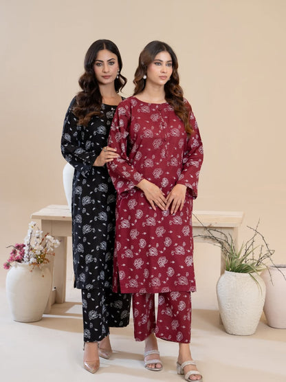 Simran  Black Screen Printed Stitched 2pc Suit for women