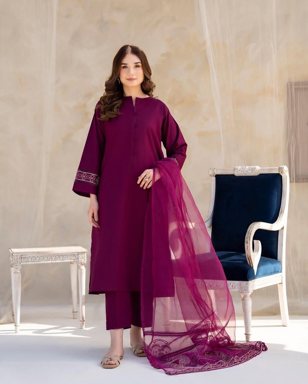 Calico 3pc Embroided Dress