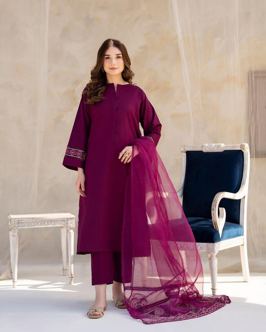 Calico 3pc Embroided Dress