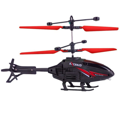 Helicopter with Radio Remote Control and Hand Sensor Charging Helicopter 2 in 1 Toys with 3D Light Toys for Boys Kids (Indoor & Outdoor Flying)(Multicolour)