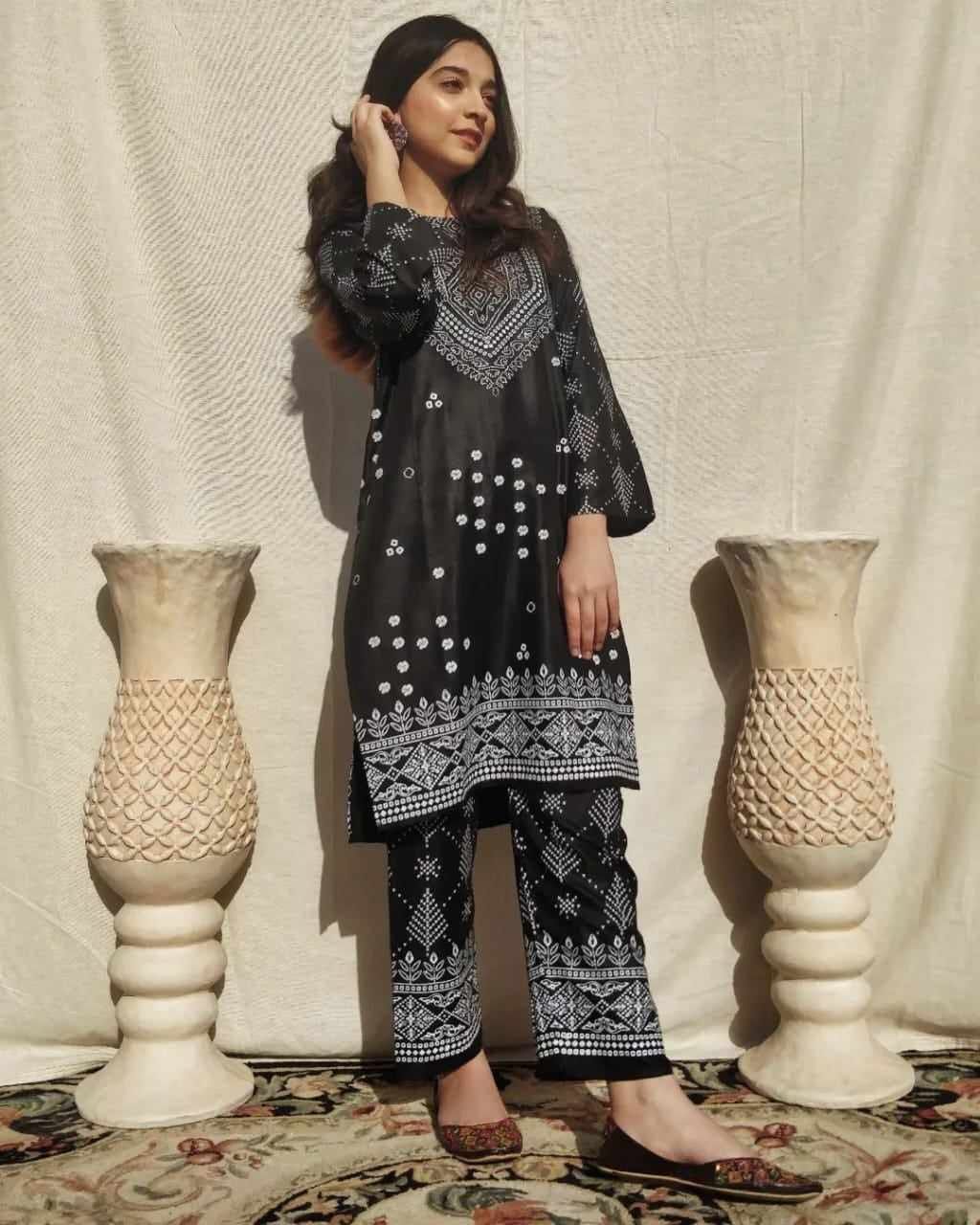New Chunri-Black 2pc Dress