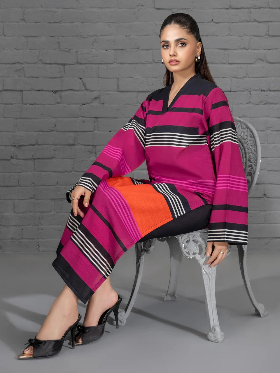 Lining 2pc  Digital Print Dress