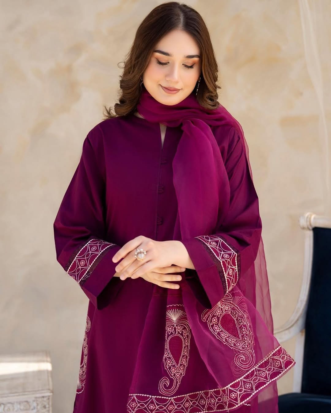 Calico 3pc Embroided Dress