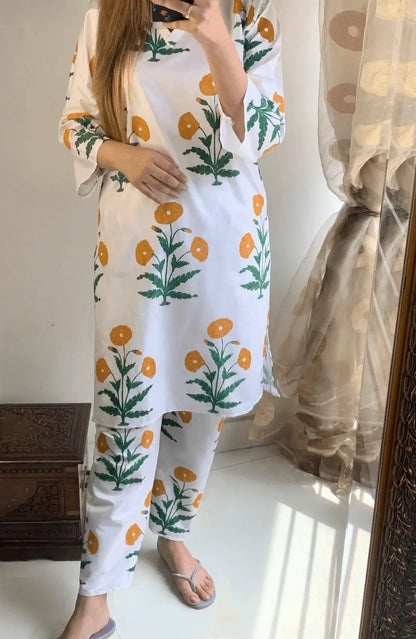 Elegant Sapphire Block - 2 Piece Stitched