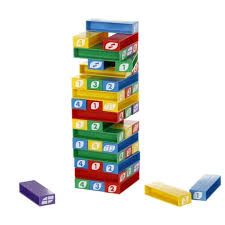 UNO Stacko Jenga Board Game – Family Fun Color & Number Matching Block Game