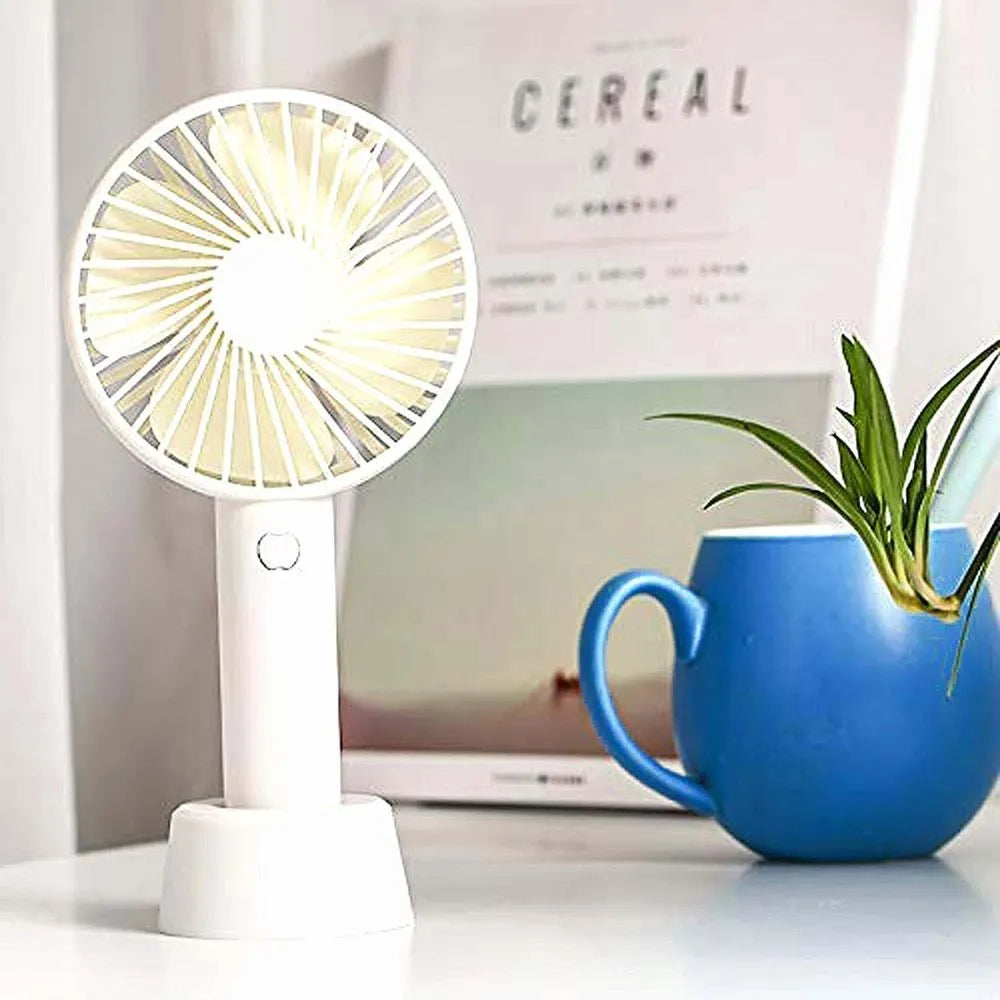 Rechargeable Mini Desk Fan for Kids – USB Portable Handheld Fan