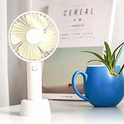 Rechargeable Mini Desk Fan for Kids – USB Portable Handheld Fan
