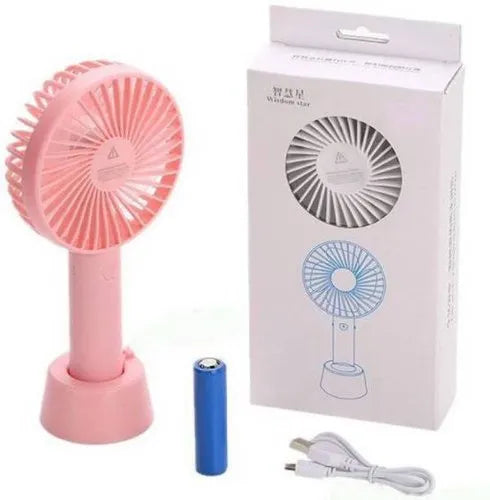 Rechargeable Mini Desk Fan for Kids – USB Portable Handheld Fan