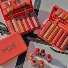 Hangfang Matte Lipstick Set – 6 Lipsticks, lip pencils nude