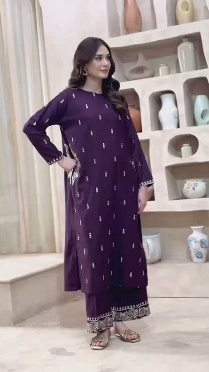 Royal Orchard Embroidered - 2 Piece Stitched